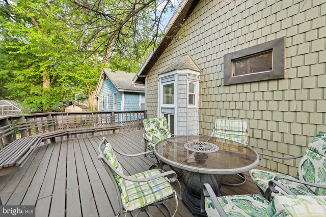 2610 Hamlin St NE, Washington, DC 20018 - wooden deck with outdoor dining area