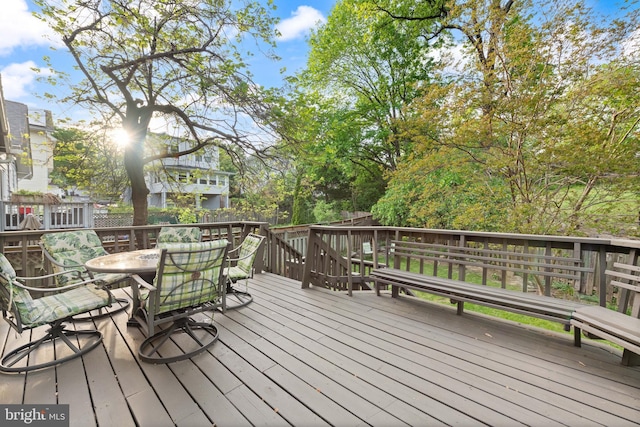 2610 Hamlin St NE, Washington, DC 20018 - wooden deck featuring outdoor dining area