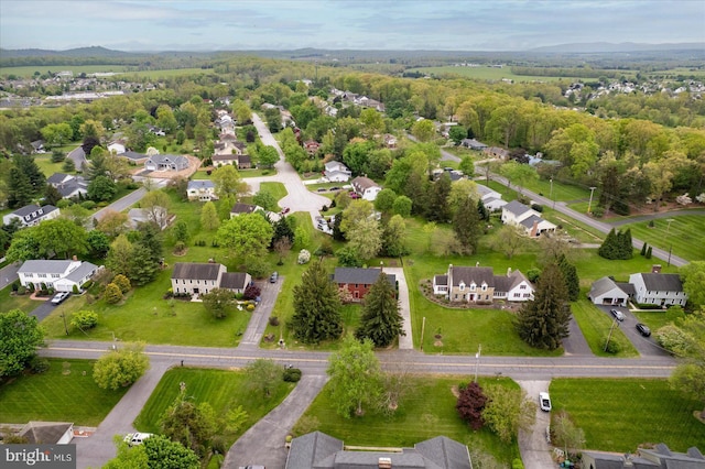 aerial view featuring a residential view