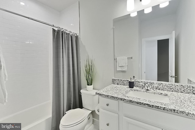 1701 Beech Leaf St, Dumfries, VA 22026 - full bath with toilet, vanity, and shower / bathtub combination with curtain