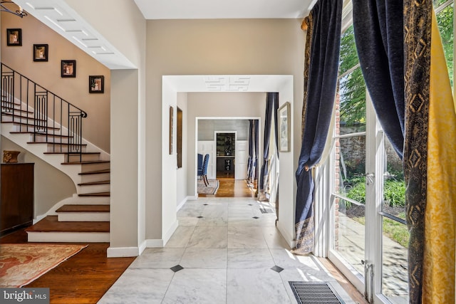 33 Rosedale Rd, Princeton, NJ 08540 - interior space featuring baseboards, stairs, and visible vents