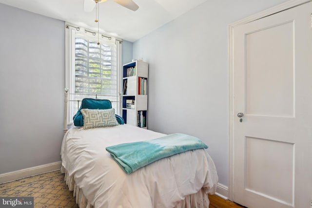 33 Rosedale Rd, Princeton, NJ 08540 - bedroom with baseboards and ceiling fan