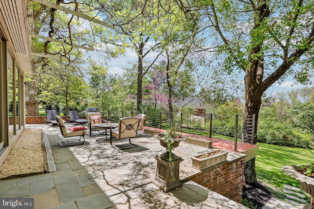 33 Rosedale Rd, Princeton, NJ 08540 - view of patio featuring outdoor lounge area
