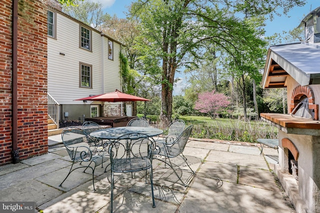 33 Rosedale Rd, Princeton, NJ 08540 - view of patio / terrace with exterior fireplace and outdoor dining area