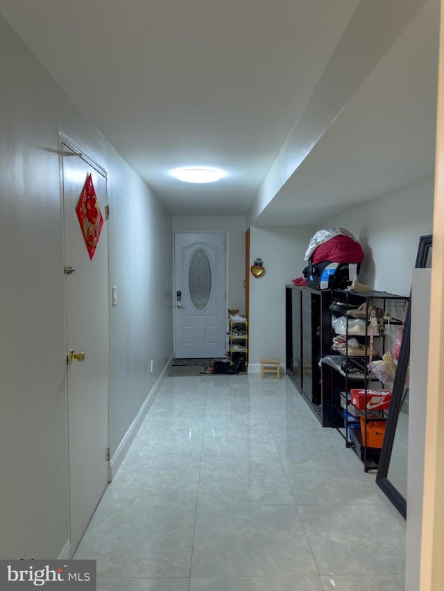 hallway with baseboards
