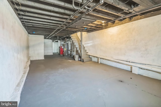 226 N 64th St, Philadelphia, PA 19139 - unfinished below grade area with water heater and stairway