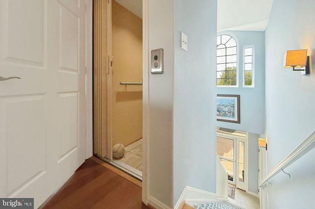 bathroom featuring wood finished floors