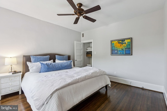 1847 Lamont St NW, Washington, DC 20010 - bedroom featuring wood finished floors and a ceiling fan
