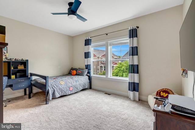 40928 Arcadian Pond Ct, Aldie, VA 20105 - carpeted bedroom featuring baseboards and ceiling fan