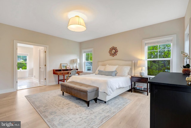 40928 Arcadian Pond Ct, Aldie, VA 20105 - bedroom with light wood finished floors and ensuite bath