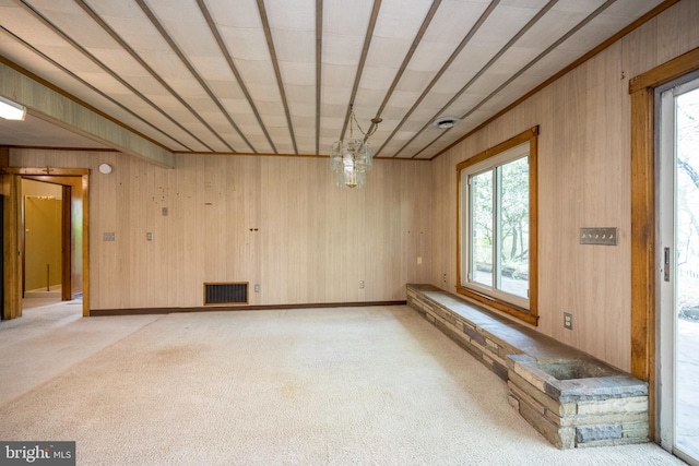 1321 Marsh Hill Rd, Mc Henry, MD 21541 - empty room with light colored carpet and wooden walls
