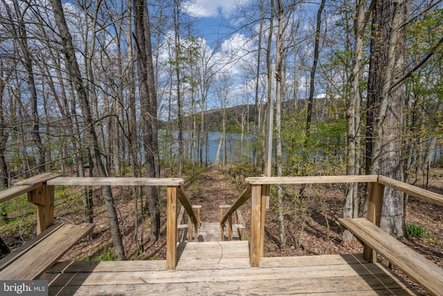 1321 Marsh Hill Rd, Mc Henry, MD 21541 - wooden deck with a water view