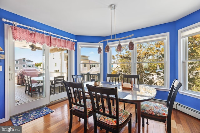1511 Barnegat Ave, Ship Bottom, NJ 08008 - dining area with wood-type flooring and a wealth of natural light