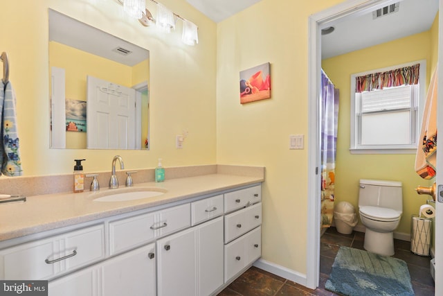 1511 Barnegat Ave, Ship Bottom, NJ 08008 - bathroom with visible vents, baseboards, toilet, and vanity