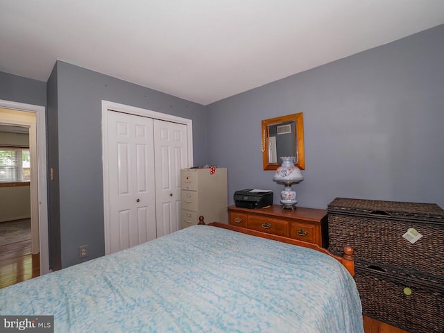 1235 Lorene Dr, Pasadena, MD 21122 - bedroom with a closet and wood finished floors