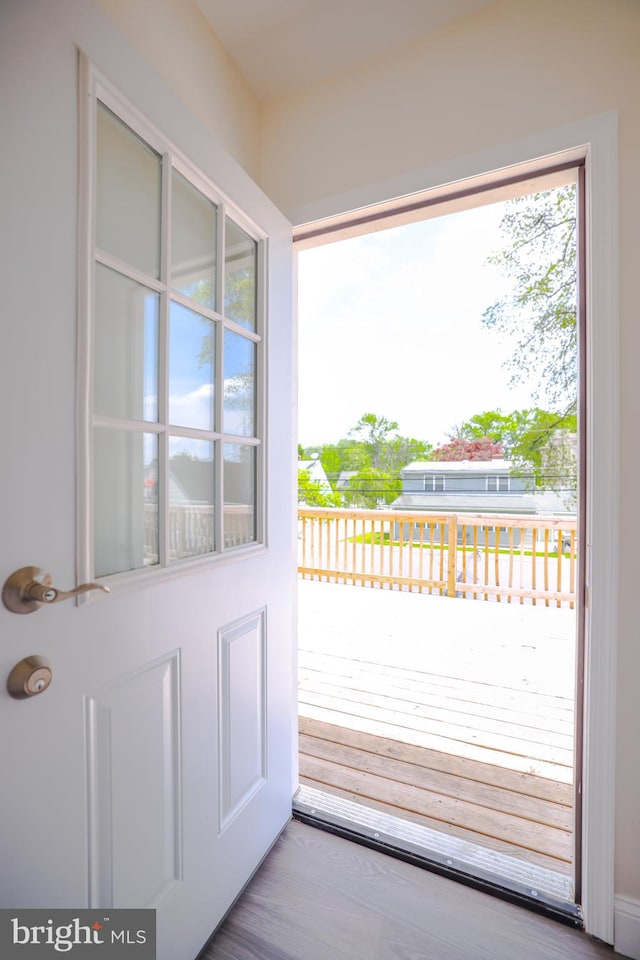 view of doorway to outside