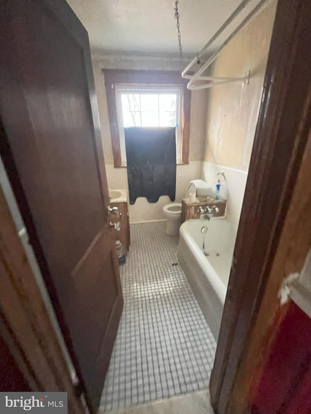 3314 Egerton Rd, Baltimore, MD 21215 - full bath with vanity, tile patterned flooring, and toilet