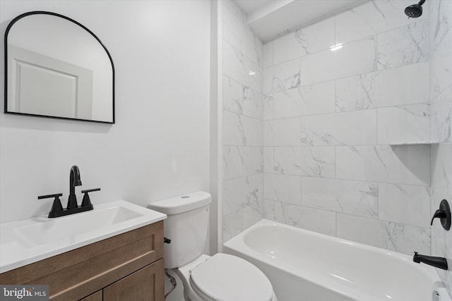 25 N Brown St, Gloucester City, NJ 08030 - full bathroom with toilet, vanity, and shower / tub combination