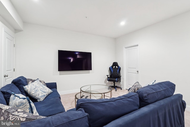 6 Skydance Way, West Chester, PA 19382 - living area with recessed lighting, baseboards, and carpet floors