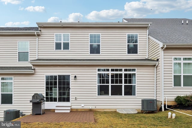 6 Skydance Way, West Chester, PA 19382 - rear view of house with central air condition unit, a patio, and a lawn