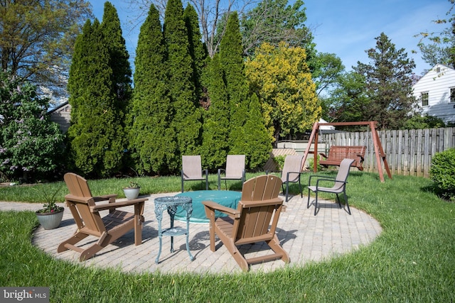 view of patio / terrace with fence