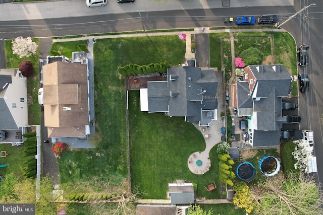 aerial view with a residential view