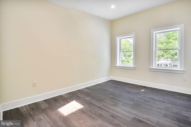 5308 5th NW, Washington, DC 20011 - unfurnished room with dark wood finished floors and recessed lighting