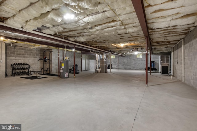 1982 Whyte Ln, Spring Grove, PA 17362 - unfinished basement featuring electric water heater and heating unit