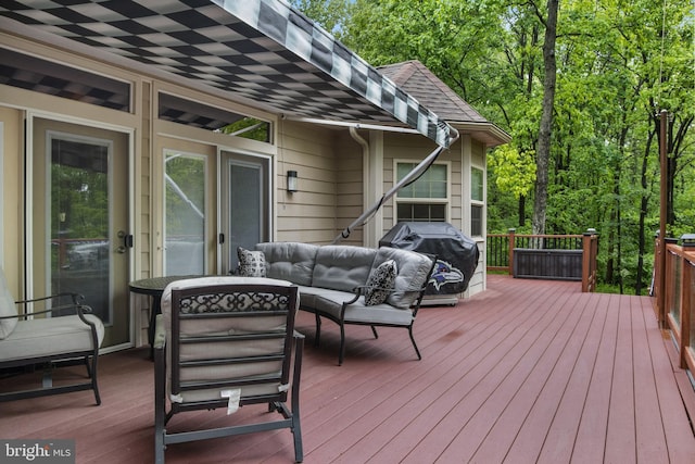 1982 Whyte Ln, Spring Grove, PA 17362 - deck featuring a grill and an outdoor living space