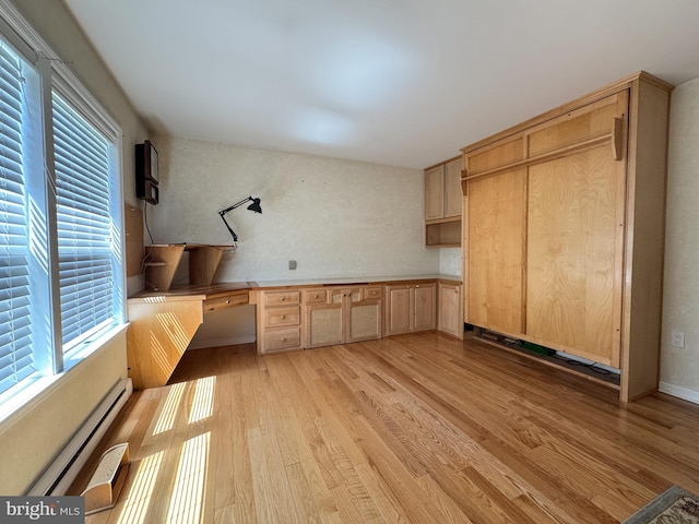 359 Towpath Ln, Pine Grove, PA 17963 - unfurnished office with light wood-style flooring and a baseboard radiator