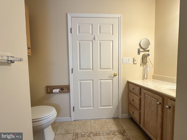 359 Towpath Ln, Pine Grove, PA 17963 - bathroom featuring vanity, tile patterned flooring, baseboards, and toilet