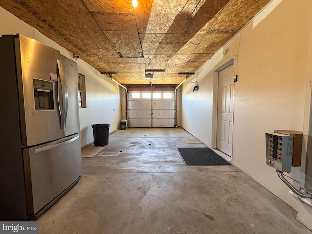 359 Towpath Ln, Pine Grove, PA 17963 - garage with stainless steel fridge with ice dispenser and a garage door opener