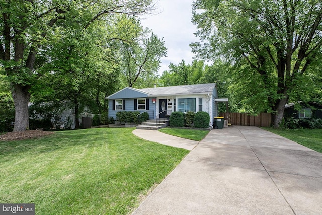 view of front of house with concrete driveway