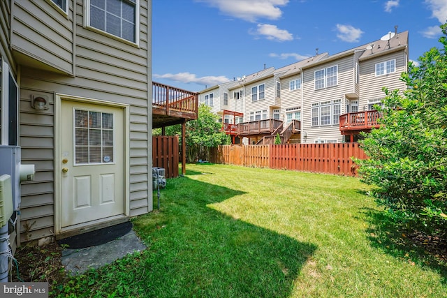 13901 Chatterly Pl, Germantown, MD 20874 - view of yard with a deck and a residential view