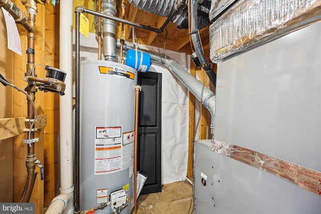 13901 Chatterly Pl, Germantown, MD 20874 - utility room featuring water heater and heating unit