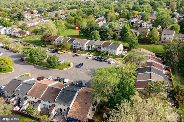 aerial view with a residential view