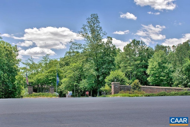 view of road featuring traffic signs