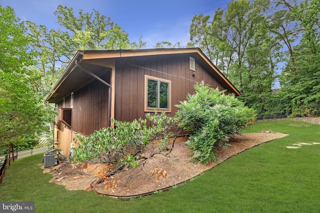 view of property exterior with central air condition unit