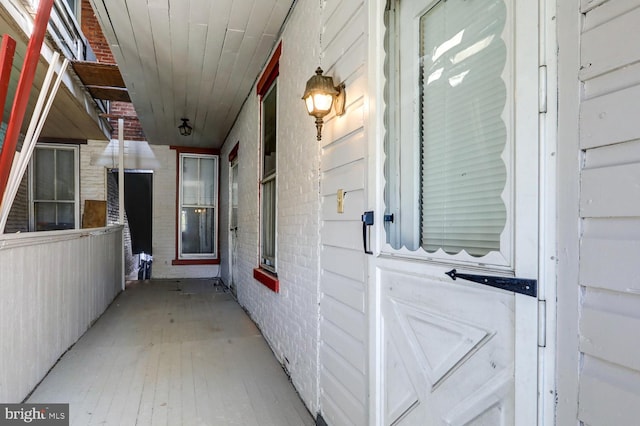 entrance to property with a porch