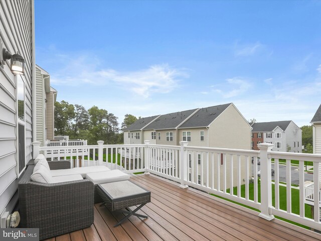 deck featuring a residential view