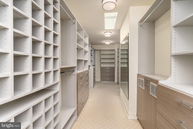 walk in closet with visible vents
