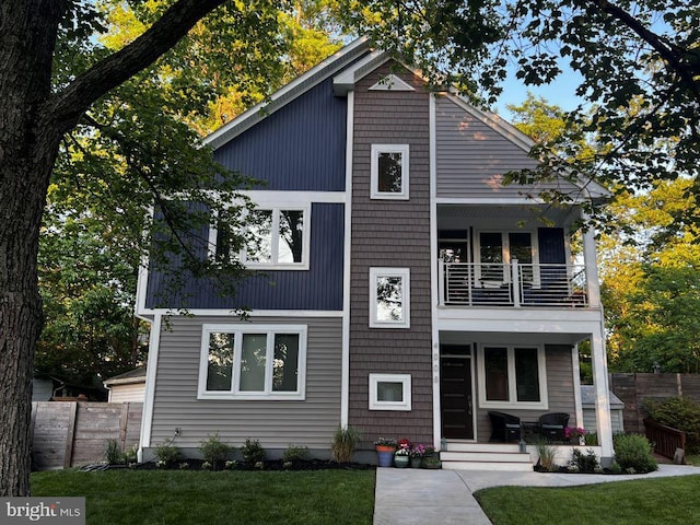 4008 Halsey Ct, Kensington, MD 20895 - view of front of home with a balcony