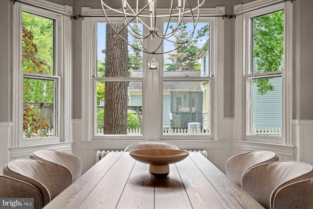 6763 25th St N, Arlington, VA 22213 - sunroom / solarium featuring a chandelier and healthy amount of natural light