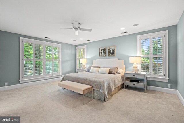 6763 25th St N, Arlington, VA 22213 - bedroom with multiple windows, carpet flooring, baseboards, and recessed lighting