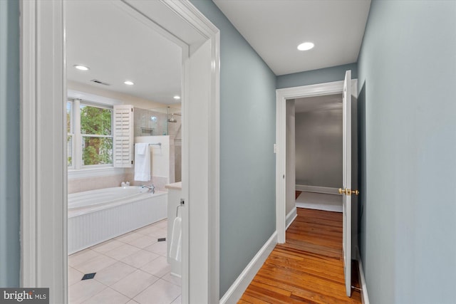 6763 25th St N, Arlington, VA 22213 - corridor with recessed lighting and tile patterned floors