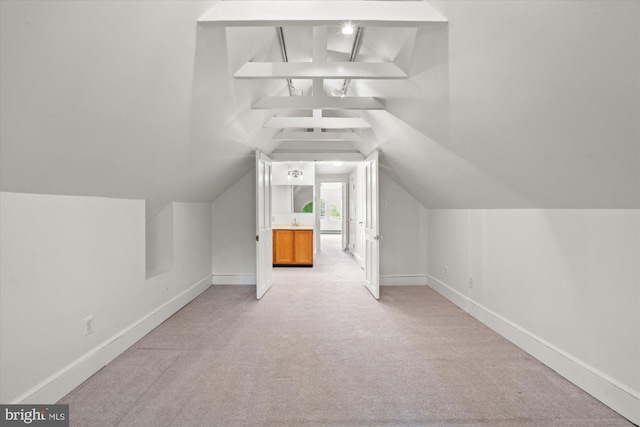 6763 25th St N, Arlington, VA 22213 - bonus room with lofted ceiling, light carpet, and baseboards