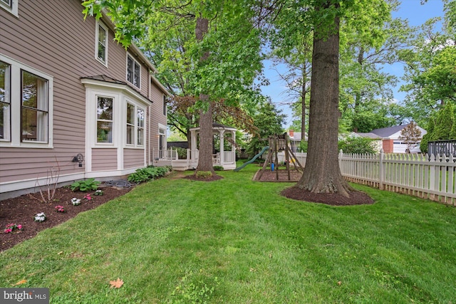 6763 25th St N, Arlington, VA 22213 - view of yard with a playground and a gazebo