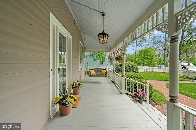 6763 25th St N, Arlington, VA 22213 - wooden terrace featuring a porch