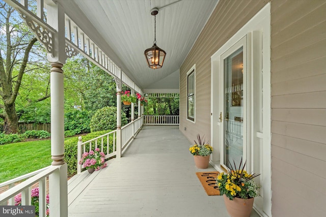 6763 25th St N, Arlington, VA 22213 - wooden deck with covered porch and a yard