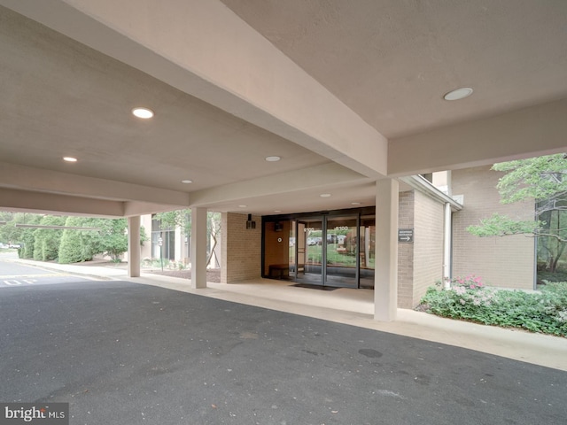 view of patio / terrace with a carport